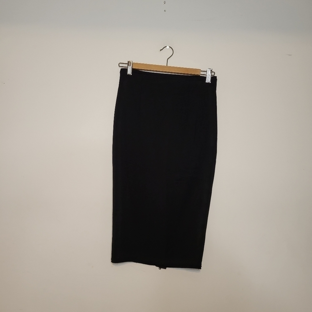 ZARA Back Zip Up Black Pencil Skirt Size Small